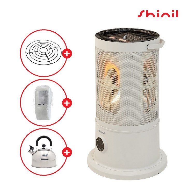 신일 원통형 오방난로 하이라이트 전기히터 SEHHW2800HS 스노우 화이트 하이라이트 발열 난방기