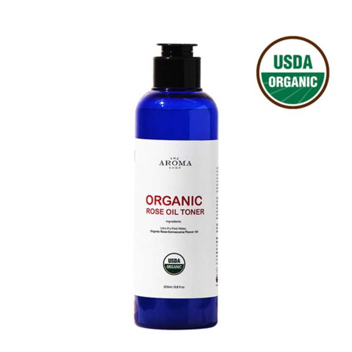 더아로마샵 유기농 로즈오일 여드름균 저자극 로즈워터 스킨 토너 200ml