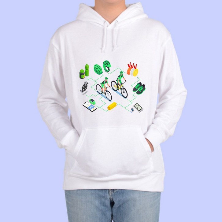 헤비후드티 다양한 색상 사이즈 레져 싸이클링 운동 자전거 그림