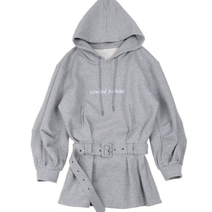 녕동 여성 후드 원피스 봄가을 루즈핏 캐주얼 a라인 맨투맨 숏원피스