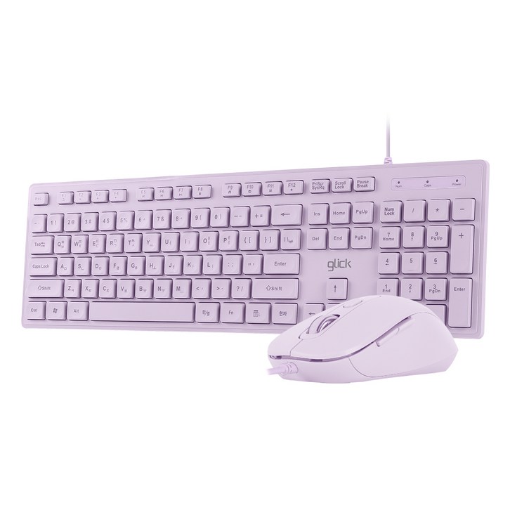 지클릭커 지클릭커 OFFICEPRO GMK300 저소음 키보드 마우스 세트 퍼플, 퍼플, 지클릭커 OFFICEPRO GMK300, 일반형