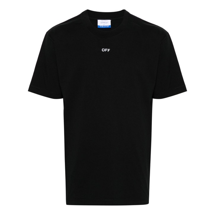 오프화이트 로고 프린트 티셔츠