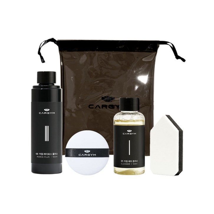 카짐 가죽 시트 코팅제 메인터넌스 레더포스3 플러스 관리제 100ml, 세트구성(클리너+관리제+전용패드), 1세트, 100ml