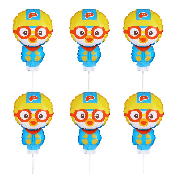 뽀로로와친구들 뽀로로 캐릭터 스틱 풍선 6개입