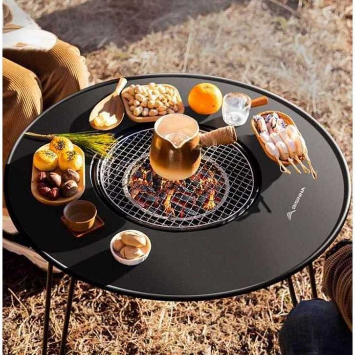 화로테이블 육각 테이블 펜션 경량 접이식 삼겹살 캠핑 불멍