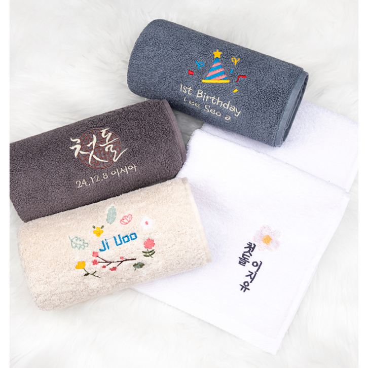 돌 잔치 수건 답례품 첫돌 30수 150g 이벤트 50장 100장, 50개, 그레이
