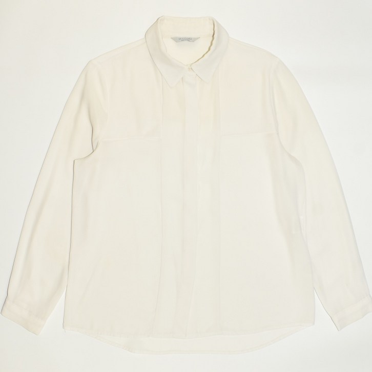 자바구제 2753.매그제이 솔리드 쉬폰 긴팔 블라우스정품 F