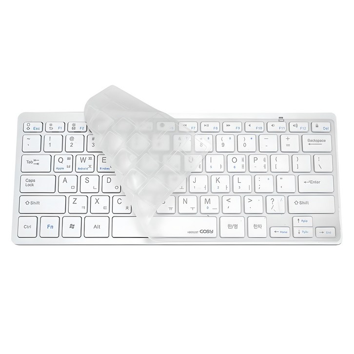 코시 블루투스 무선 텐키리스 키보드  키스킨, 실버, KB4001BT