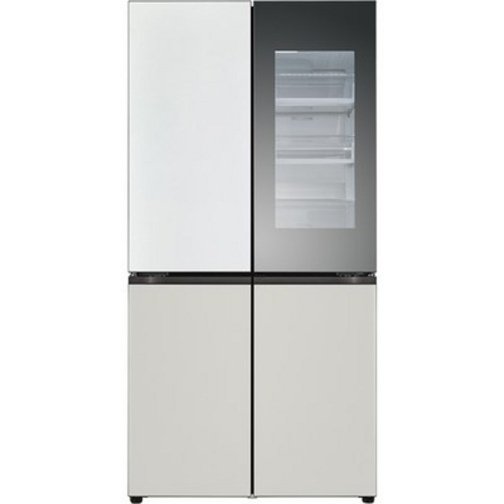 색상선택형 LG전자 디오스 오브제컬렉션 노크온 매직스페이스 4도어 냉장고 방문설치