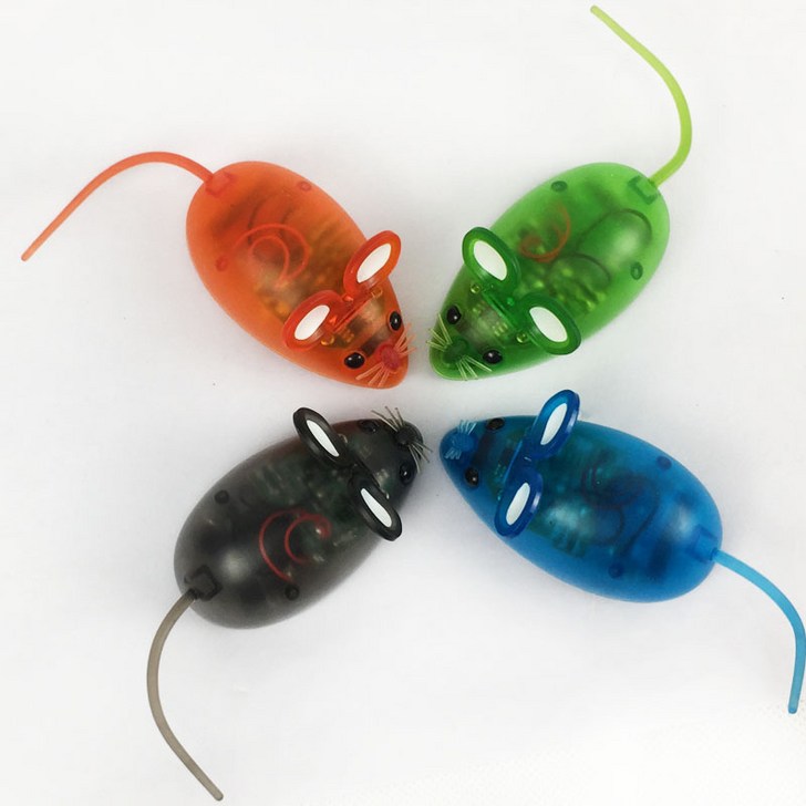 빙글빙글 움직이는 쥐돌이 고양이 자동 장난감, 1개, 블랙