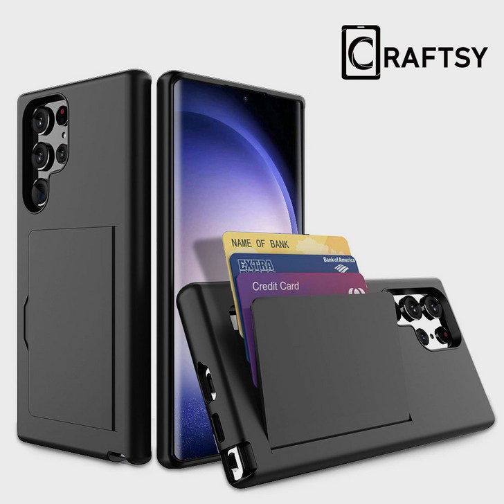 Craftsy 삼성 S21S22S23S24S25 시리즈 폰케이스 카드지갑 3장수납 케이스