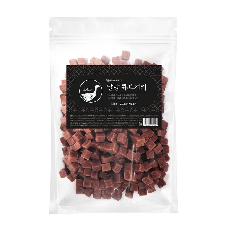 말랑 큐브져키, 오리고기, 1.1kg, 1개 말랑 큐브져키, 오리고기, 1.1kg, 1개