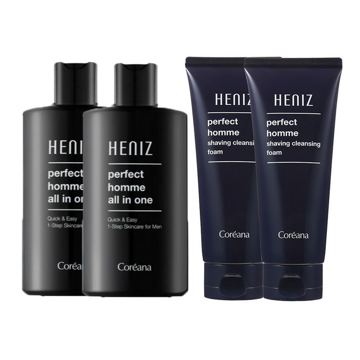 주름개선미백 이중 기능성코리아나 퍼펙트 옴므 남자 올인원 로션 200ml 2개 쉐이빙 클렌징 폼 150ml 2개, 2세트 주름개선미백 이중 기능성코리아나 퍼펙트 옴므 남자 올인원 로션 200ml 2개 쉐이빙 클렌징 폼 150ml 2개, 2세트