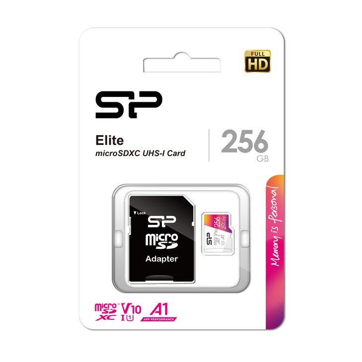 실리콘파워 micro SDXC Class10 Elite UHSI Full HD U1 A1 V10, 256GB