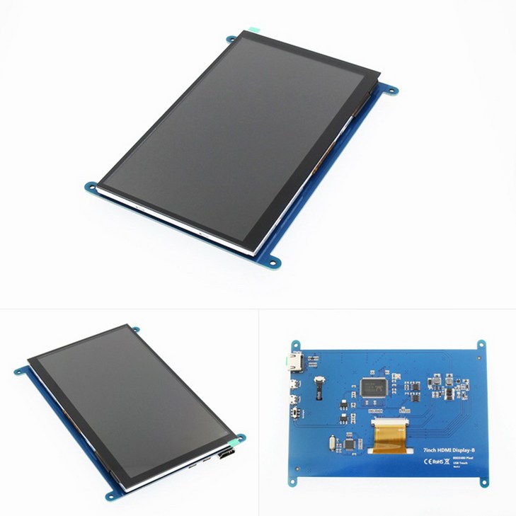 7인치 HDMI LCD 디스플레이 800×480 정전식 5포인트 터치 USB전원 라즈베리파이 호환 모듈 SY7001380G