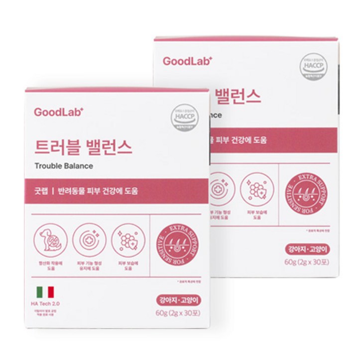 펫펫펫 강아지 고양이 피부 영양제 굿랩 30p, 30회분, 피부피모, 2개 펫펫펫 강아지 고양이 피부 영양제 굿랩 30p, 30회분, 피부피모, 2개