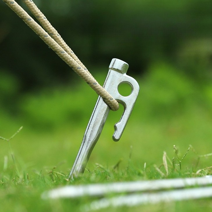 캠핑 고강도 스테인리스 텐트 단조펙 타프펙 4P 6P세트, 30cm