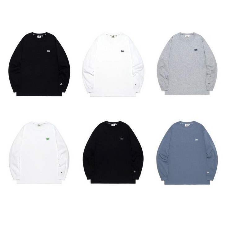 정식매장판 리 LEE 상의 남녀공용 스몰 트위치 로고 긴팔 티셔츠 컬러6종 택1