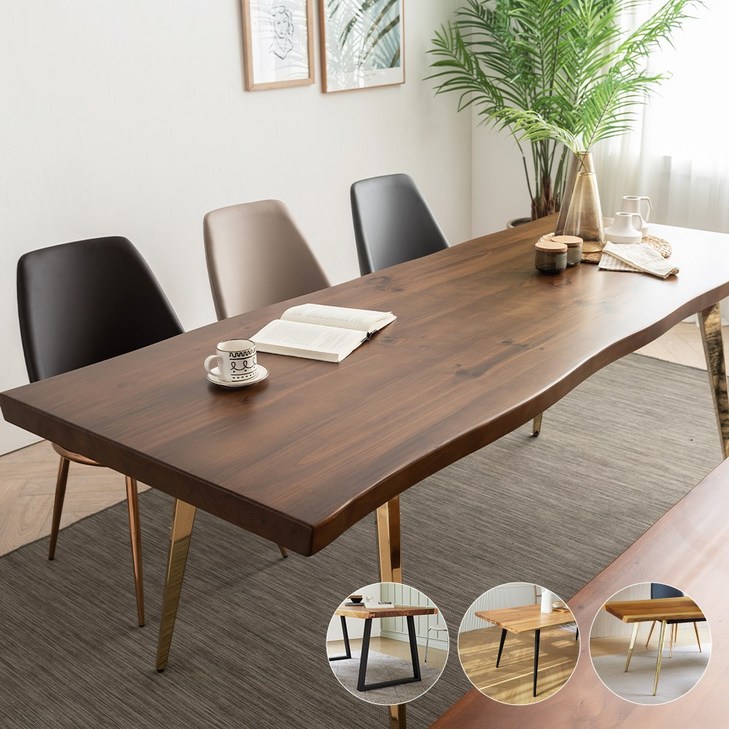 베르디안 로나 우드슬랩 스타벅스 테이블 1800, 사다리꼴블랙