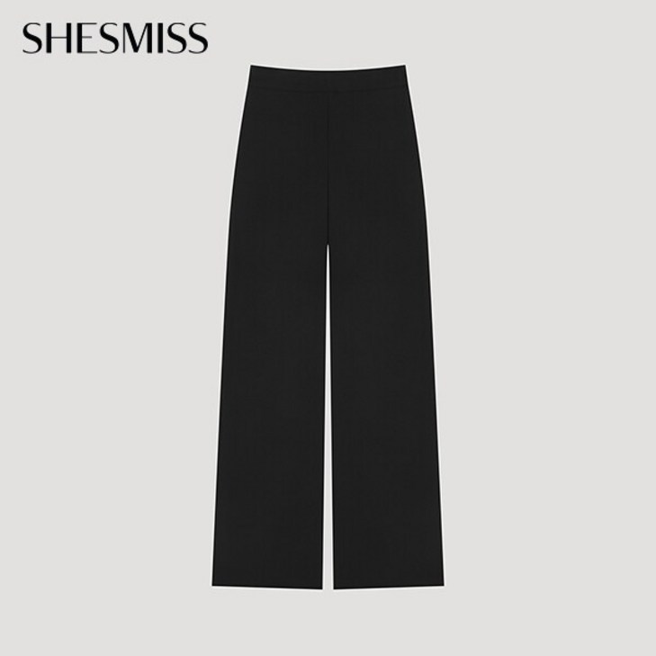 쉬즈미스SHESMISS 쉬즈미스 백 밴딩 롱 와이드 팬츠SWWSLO22160BK 쉬즈미스SHESMISS 쉬즈미스 백 밴딩 롱 와이드 팬츠SWWSLO22160BK