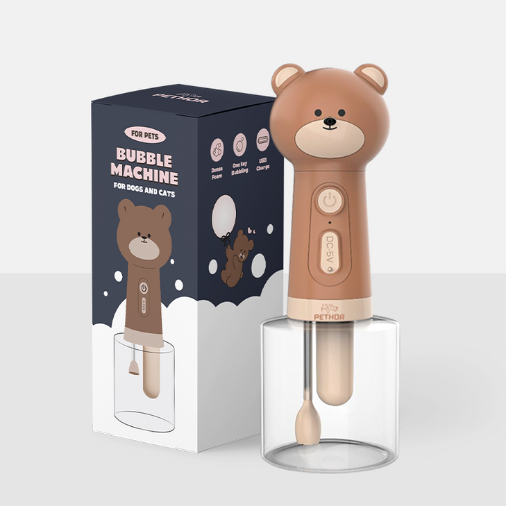 페토르 방수 강아지 고양이 목욕 곰돌이 자동거품기