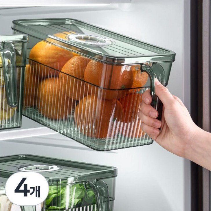 세정컴퍼니 냉장고 정리 트레이 다용도 보관함, 4개, 1개입