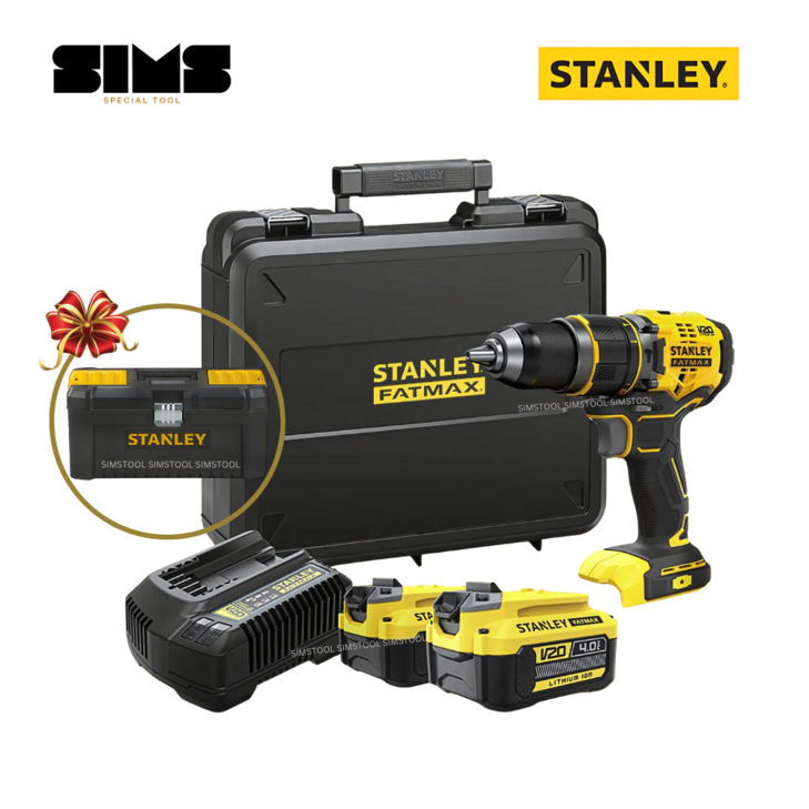 심스툴 스탠리 충전해머드릴 SBD721M2K 20V 4.0Ah, 1세트