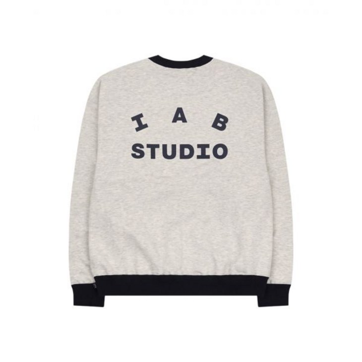 정품아닐시3배보상 아이앱 스튜디오 스웨트셔츠 오트밀 네이비 IAB Studio Sweatshirt Oatmeal Navy