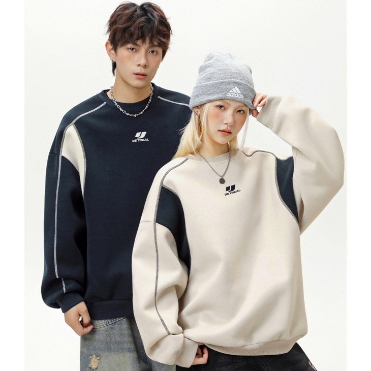 하울맨 남성 빅사이즈 라운드넥 자수 맨투맨