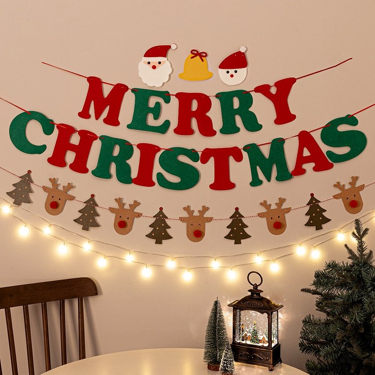 크리스마스 루돌프 가랜드 앵두전구 3종 세트