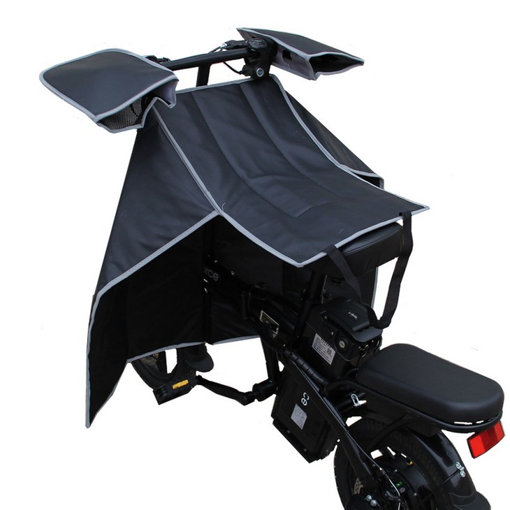 전기자전거 패딩 바람막이 방한 트임 겨울철 워머 스쿠터 방수커버 그린 없이 오토바이 덮개