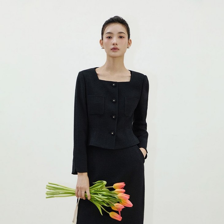 정품 잇미샤 여성 자켓 25 페플럼 셋업 ITP3ZJK510 모던 일상 환절기