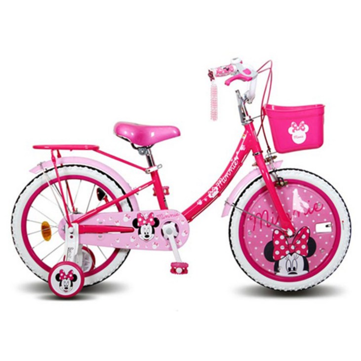 유아네발자전거 삼천리자전거 미니키즈 보조바퀴 자전거, 핑크