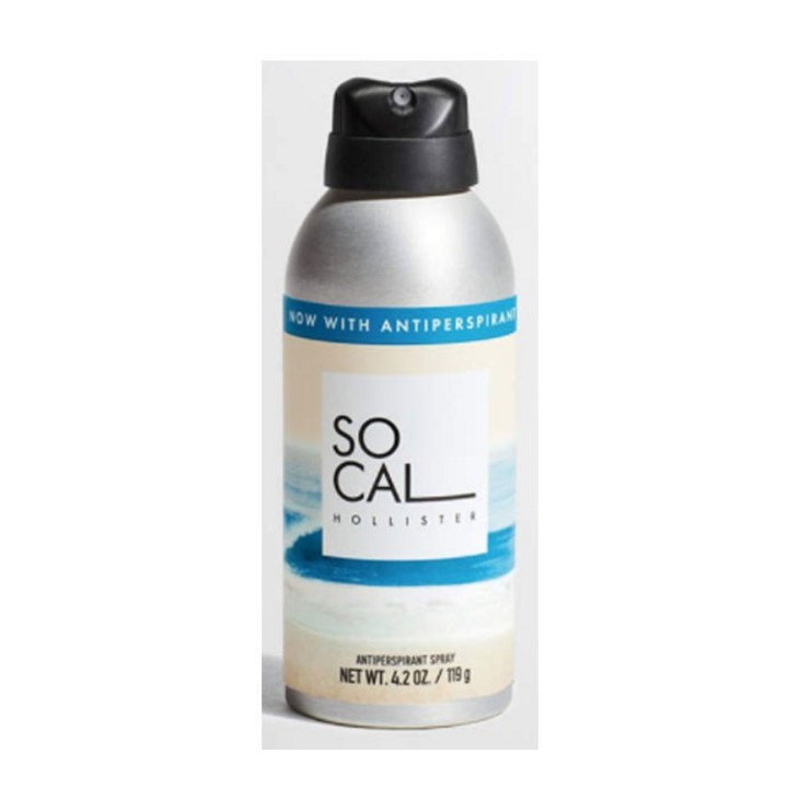 홀리스터 소칼 발한 억제 바디 스프레이 119g  Hollister, SoCal Antiperspirant Body Spray 4.2oz