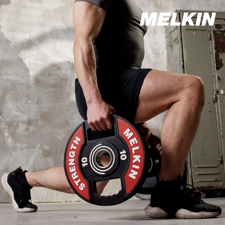 멜킨 바벨 원판 주물 고무 우레탄 경량 중량 역기 데드리프트 헬스기구, 10kg2개, 1개