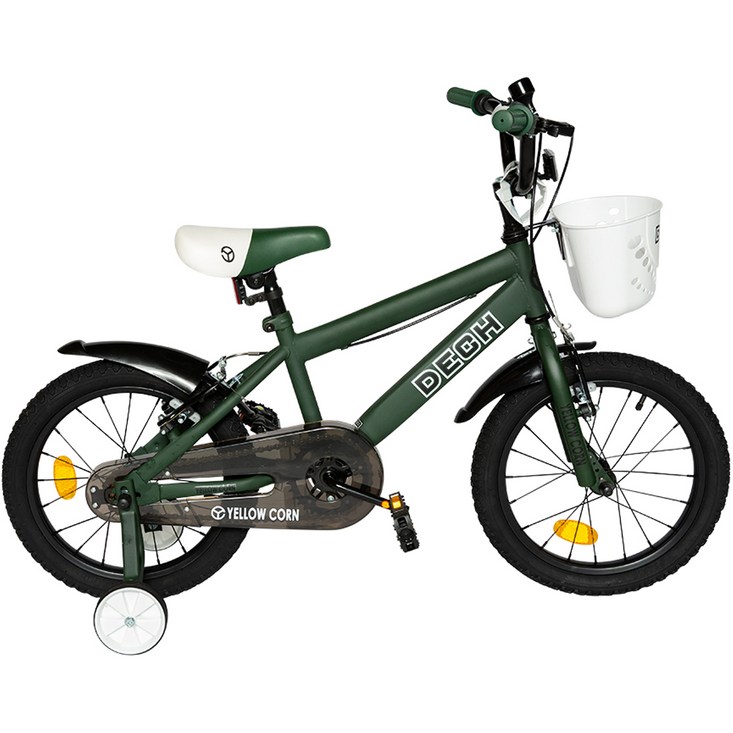 옐로우콘 아동용 데크 16형 네발 보조 바퀴 자전거