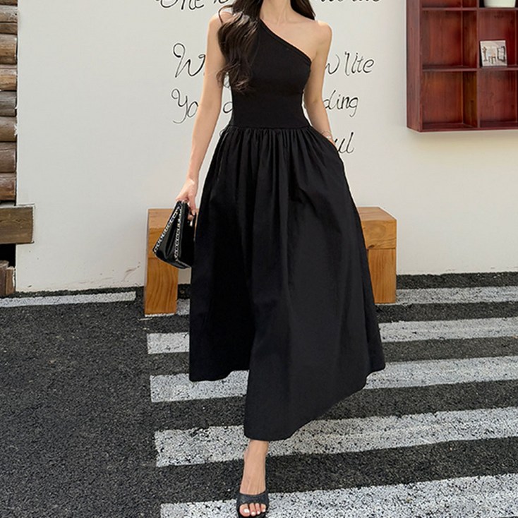 비비에모 캐서린 반 오프숄더 나시 롱 원피스 10659