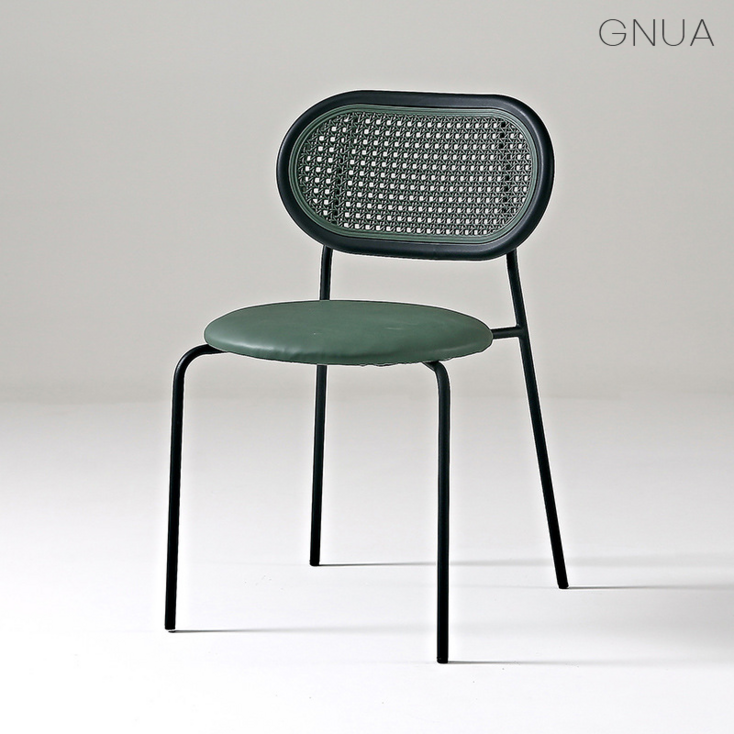 지누아 앤티크 디자인 인테리어 의자, 1개, 다크그린