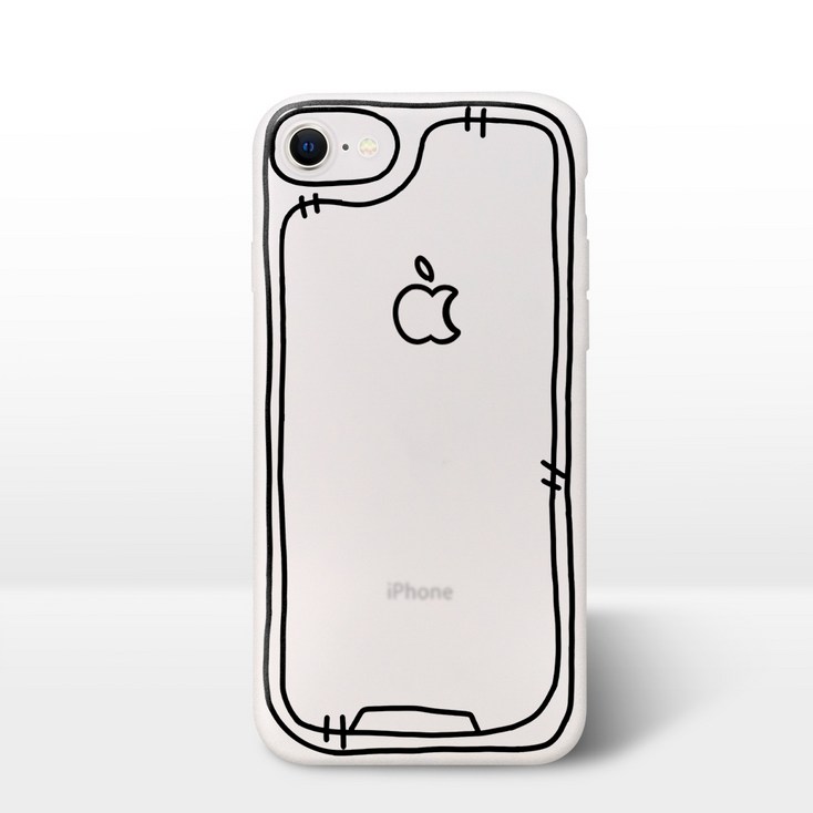 JXH 스케치 심플 무광 반투명 풀커버 스마트폰 케이스