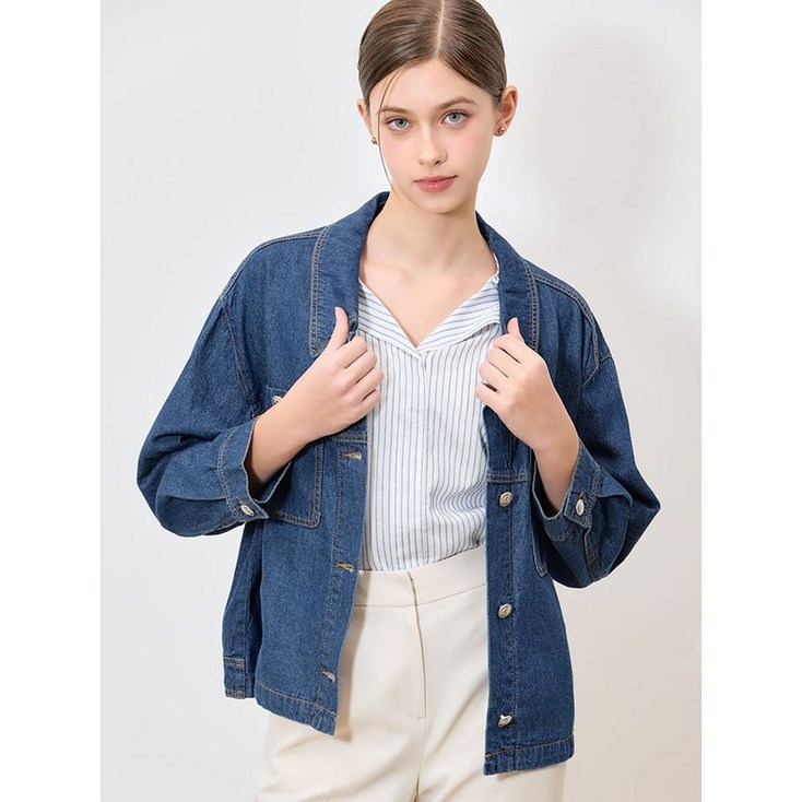 오조크 가벼운 데님 데일리 셔켓 택가격 99800원