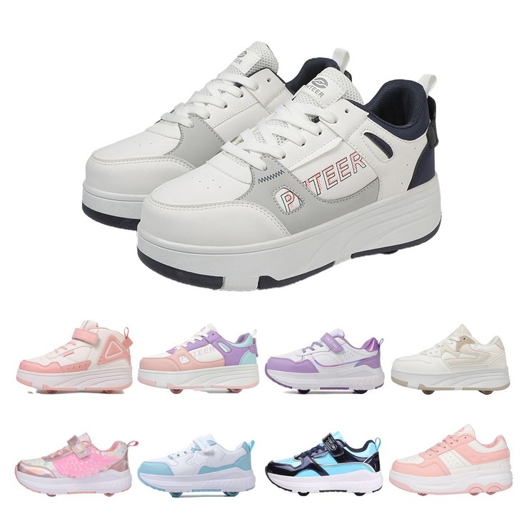 PHTEER 롤러슈즈 편한 바퀴달린 운동화 4륜 F06