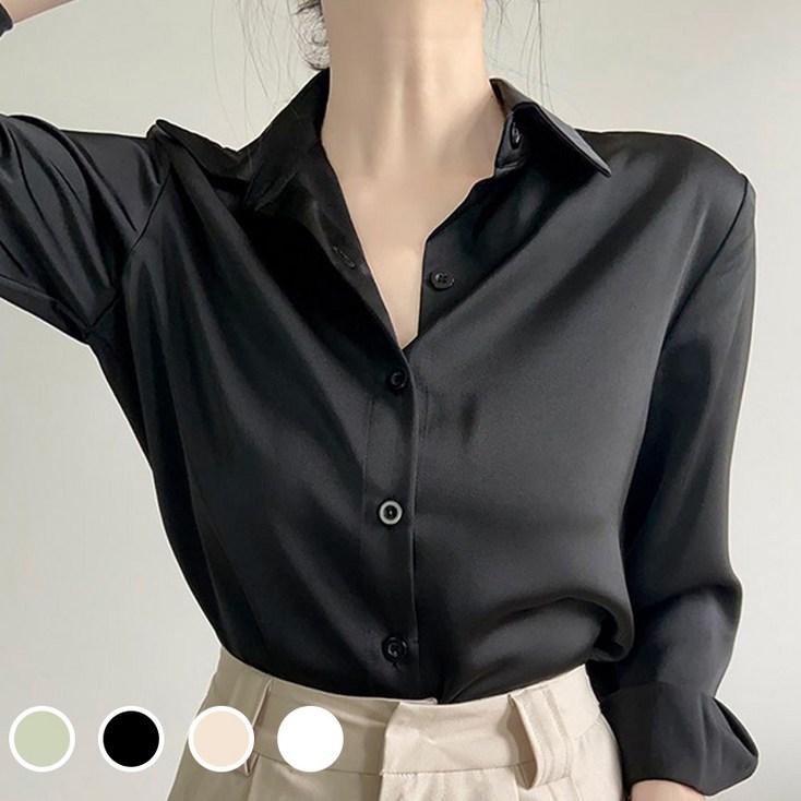 여성 셔츠 링클프리 정장 블라우스 남방 긴팔