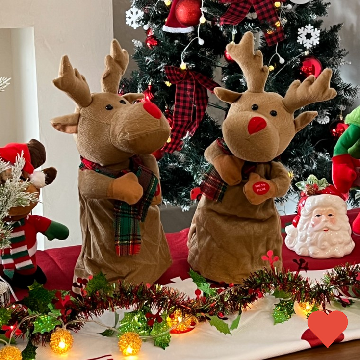 크리스마스 댄싱트리 인형 춤추는 움직이는 캐릭터 루돌프