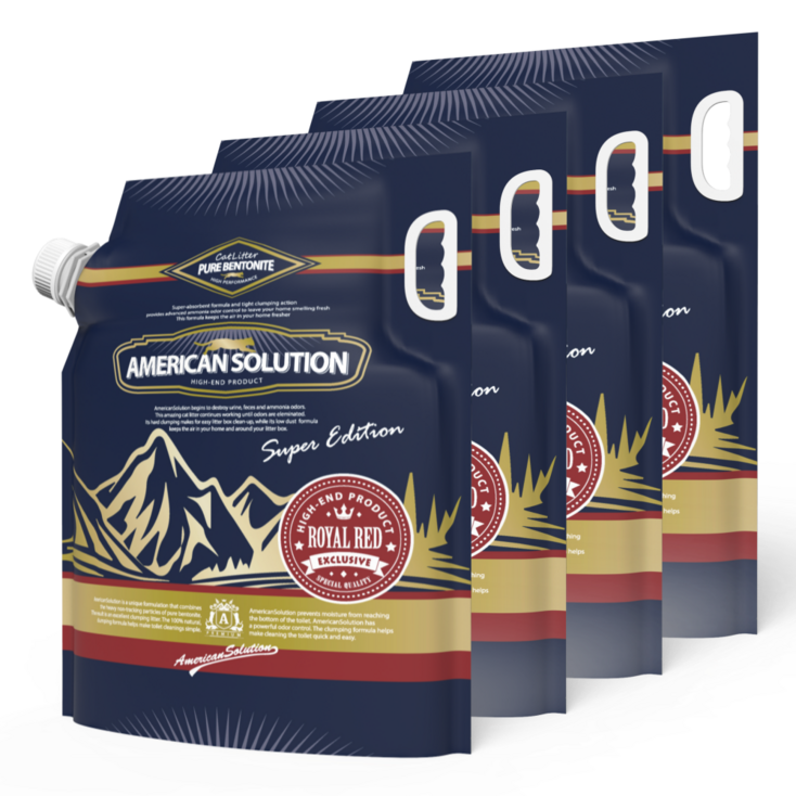 아메리칸솔루션 슈퍼에디션 로얄레드 고양이모래 9.07kg 총 4봉총 2박스 배송, 로얄레드, 4개, 9.07kg