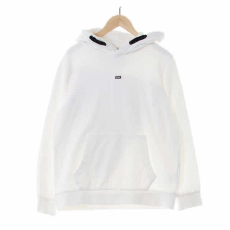 게스 8169 Guess 아이보리 면 스몰로고패치후드티 S
