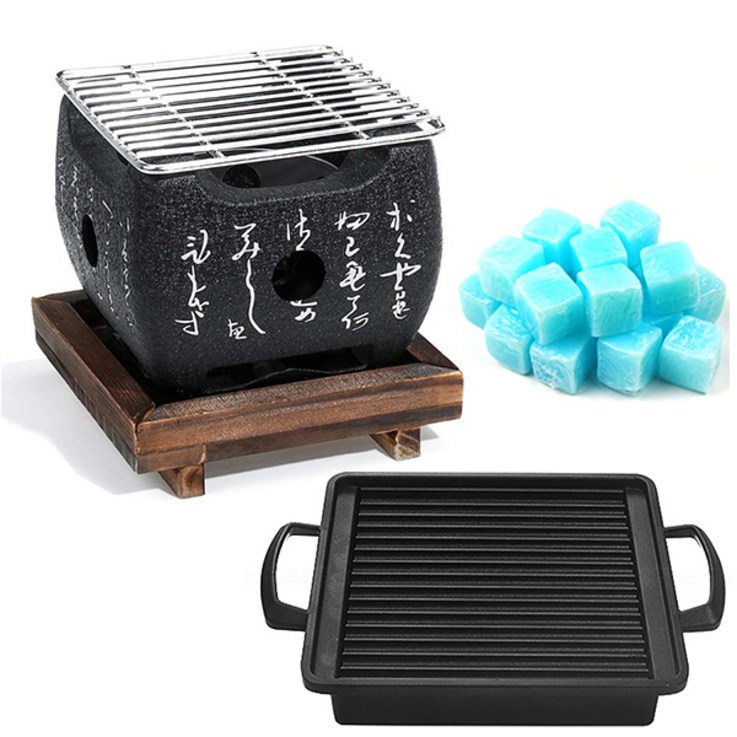 일본식 미니화로 소형  그릴팬  고체연료 25g x 20p 풀세트