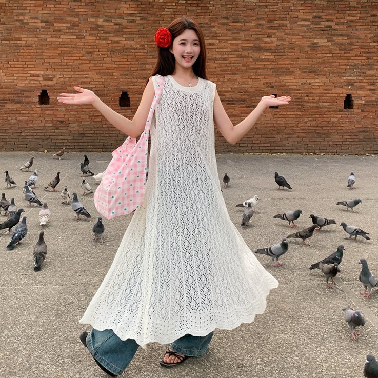 만자천홍 여성 니트 원피스 루즈핏 Q2401