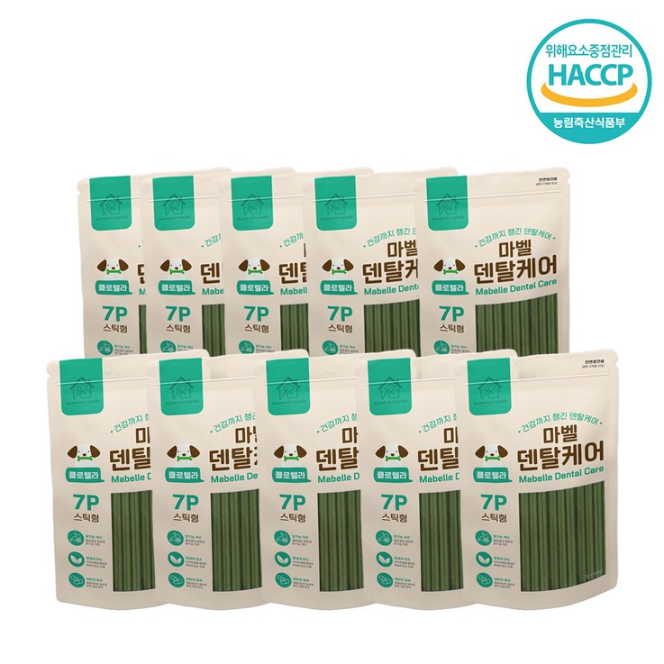 마벨 노령견 유아견 전용 강아지 파절 방지 말랑말랑 덴탈껌 10팩 70P 1000g