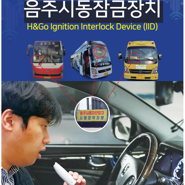 국내발명특허, 음주시동잠금장치, 후앤고, 국내 많은차량 장착된 제품 주에이스큐브 제조, 1개