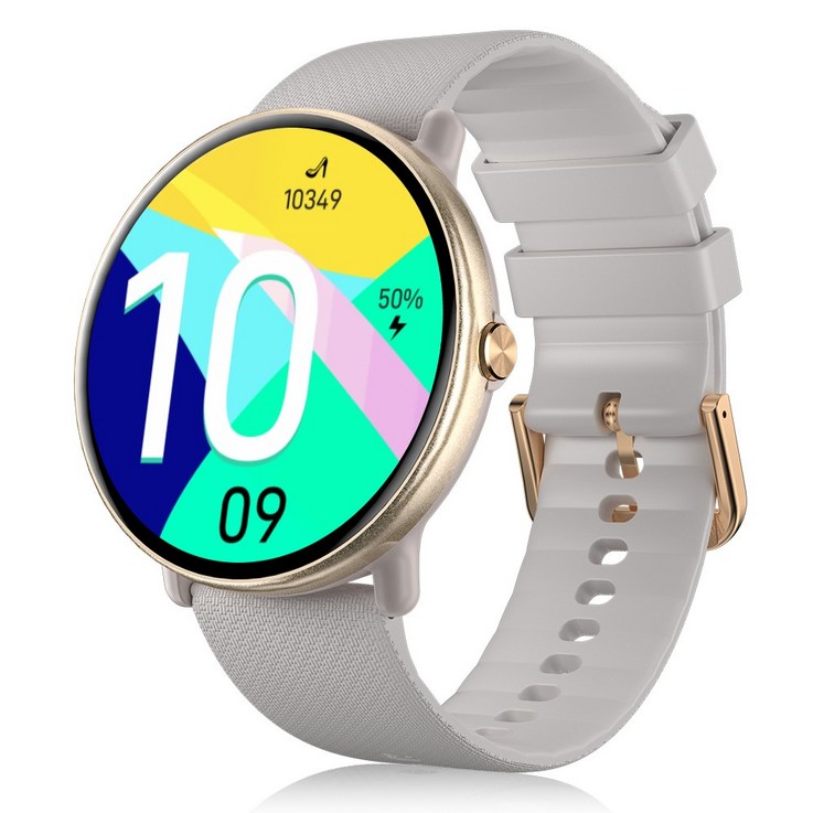 무선 블루투스 통화 스마트워치 Y6 1.43인치 고화질 아몰레드, GPS 블루투스, 41mm, 골드